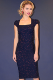 Celebrity in Navy with Red Dots