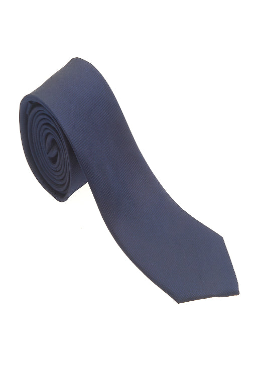 Navy 100% Woven Silk Necktie