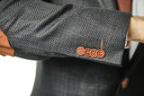 Slim Fit Navy Brown Silk Weave Sport Jacket GB-SJ-333