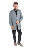 Grey Chains Classic Fit Overcoat