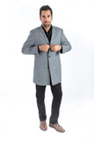 Grey Chains Classic Fit Overcoat