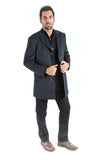 Grey Classic Fit Overcoat