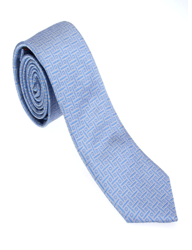 Blue Pattern Geometric Necktie