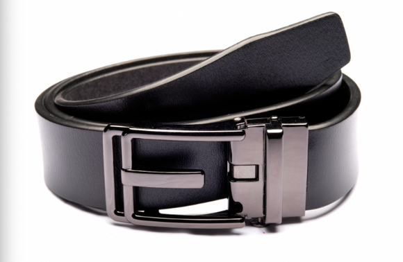 Traditional Black Belt with Oxidized Buckle
