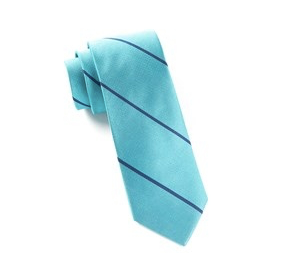 Aqua Delta Stripe Necktie