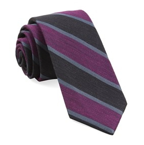 Azalea Bold Stripe Linen Necktie