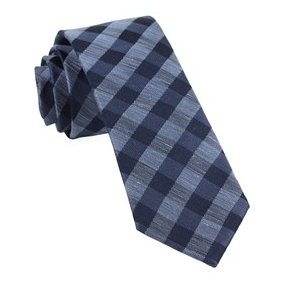 Slate Blue Hale Check Necktie