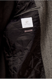 Herringbone Brown Single Breasted Overcoat