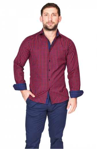 Red & Blue Check Sport Fit Casual Shirt