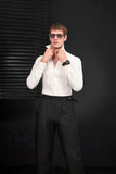 Wellington Side-Tab Trousers BLACK