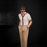 Contrast Trim + Solace SET - IVORY/BROWN