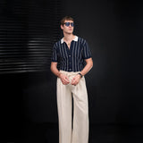 ModStripe Knit + Belmont SET - NAVY/WHITE/TAUPE