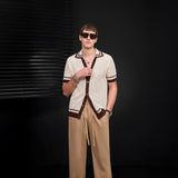 Contrast Trim + Solace SET - IVORY/BROWN