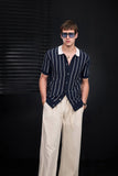 ModStripe Knit Shirt NAVY/WHITE