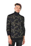 De Angelo Floral Turtleneck Sweater