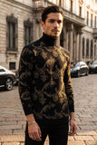 De Angelo Floral Turtleneck Sweater