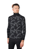 De Angelo Floral Turtleneck Sweater