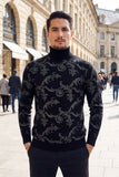 De Angelo Floral Turtleneck Sweater
