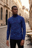 De Angelo Floral Turtleneck Sweater