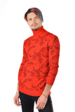 De Angelo Floral Turtleneck Sweater