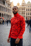 De Angelo Floral Turtleneck Sweater