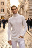 De Angelo Floral Turtleneck Sweater
