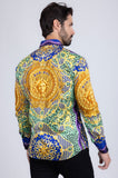 Glance of Medusa Rhinestone Long Sleeve Shirt