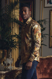 Roma Peacock Rhinestone Long Sleeve Shirt