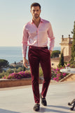 Pelotage Trend Velvet Slim Fit Dress Pants