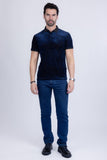 Polka Velvet Polo Shirt