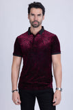 Polka Velvet Polo Shirt