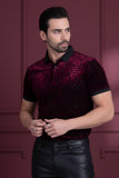 Polka Velvet Polo Shirt