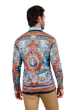 Leaning Mode Rhinestone Long Sleeve Shirt