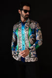 West Dragon Rhinestone Long Sleeve Shirt