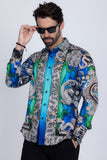 West Dragon Rhinestone Long Sleeve Shirt