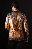 Sheering Modish Rhinestone Long Sleeve Shirt