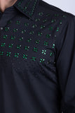 Velcia Rhinestone Long Sleeve Shirt