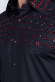 Velcia Rhinestone Long Sleeve Shirt