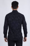 Hedged Embroidered Long Sleeve Shirt