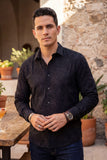 Hedged Embroidered Long Sleeve Shirt