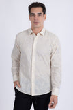 Hedged Embroidered Long Sleeve Shirt
