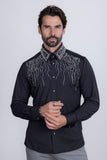 Ginza Rhinestone Long Sleeve Shirt