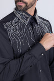 Ginza Rhinestone Long Sleeve Shirt