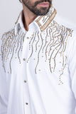 Ginza Rhinestone Long Sleeve Shirt