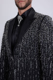 Midnight Rain Rhinestone Blazer