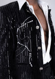 Midnight Opulence Rhinestone Suit