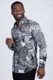 Grafton Rhinestones Tiger Long Sleeve Shirt