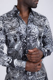 Grafton Rhinestones Tiger Long Sleeve Shirt