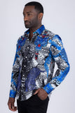 Grafton Rhinestones Tiger Long Sleeve Shirt