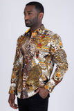 Grafton Rhinestones Tiger Long Sleeve Shirt
